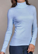 Three Dots Women's Longsleeve Turtleneck Tee