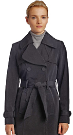 Jones New York Womens Double Breasted Rain Jacket